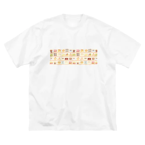 カフェタイム＊ケーキ&コーヒー ～ミニチュア～ ビッグシルエットTシャツ