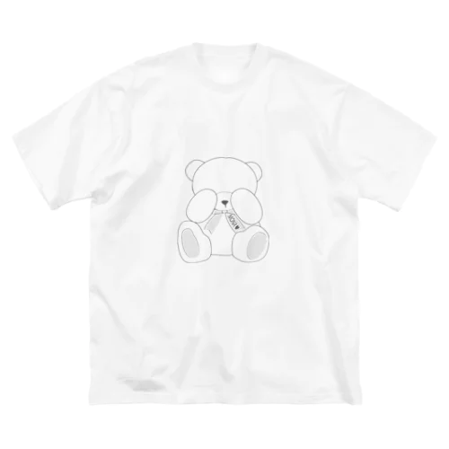 シャイなクマ ビッグシルエットTシャツ