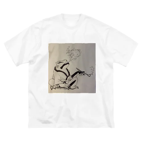 一服する蛙 루즈핏 티셔츠