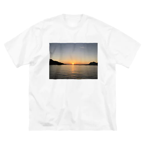 瀬戸内海の夕日 ビッグシルエットTシャツ