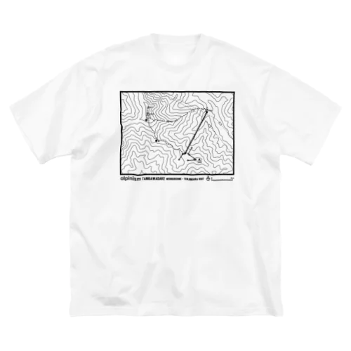 alpinism tanigawadake nishiguroone-tenjindaira root black color ビッグシルエットTシャツ