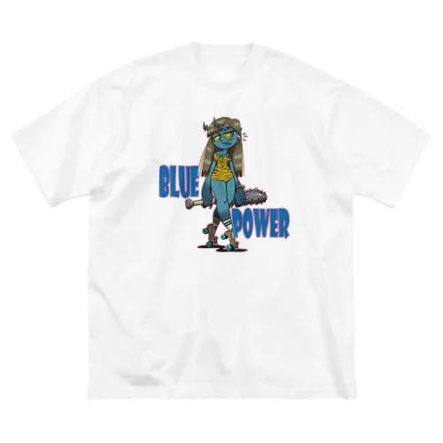 “BLUE POWER” ビッグシルエットTシャツ