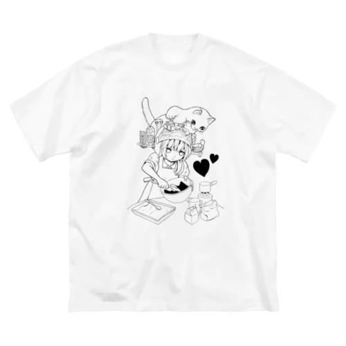 猫(操縦)型：　チョコは劇薬 ビッグシルエットTシャツ