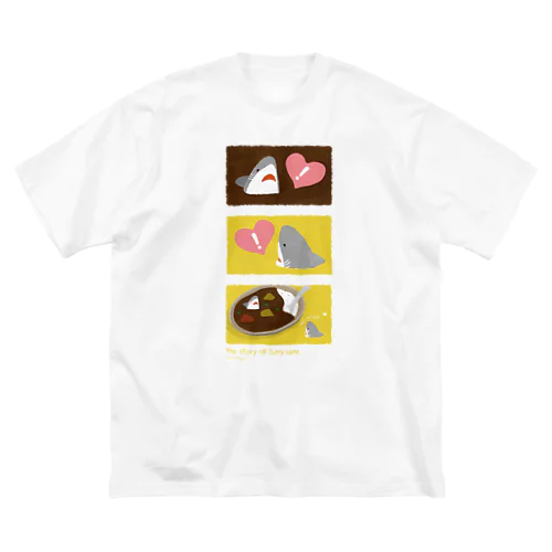 ＼3コマ絵本／カレーライスとおサメさん〜１ ビッグシルエットTシャツ