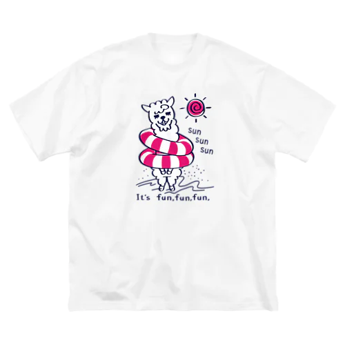 CT67あるぱかイズムのsun sun sun ビッグシルエットTシャツ