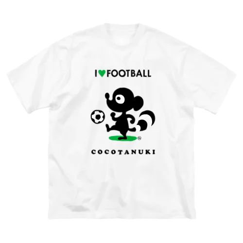 サッカー大好きココタヌキ ビッグシルエットTシャツ