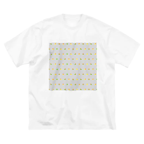 ちみまめコザクラインコちゃん【まめるりはことり】 ビッグシルエットTシャツ