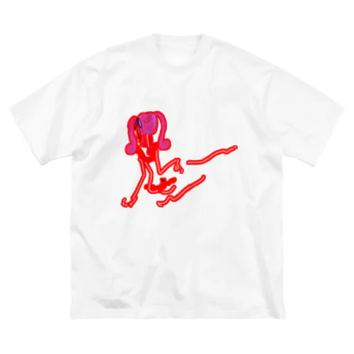 ラブリーちゃん　red ビッグシルエットTシャツ