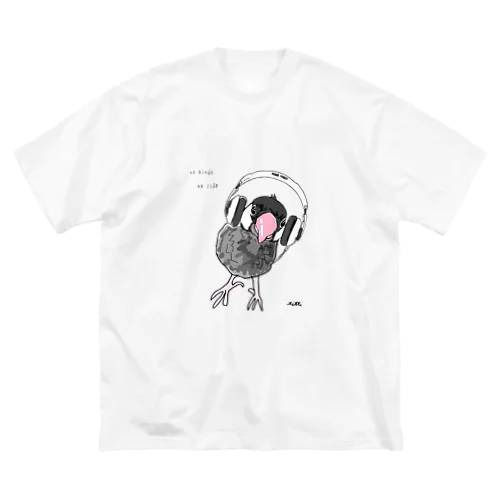 文鳥 music ビッグシルエットTシャツ