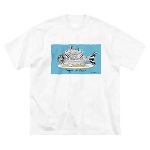 お魚スープ（背景ブルー） Big T-Shirt