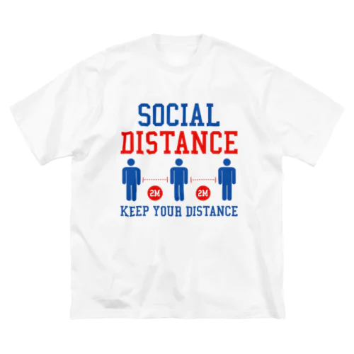 SOCIAL DISTANCE-ソーシャルディスタンス アメカジカラー ビッグシルエットTシャツ