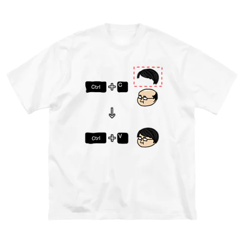 コピー＆ペースト ビッグシルエットTシャツ