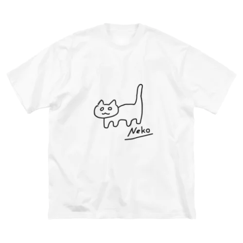 ねこ（Neko） ビッグシルエットTシャツ