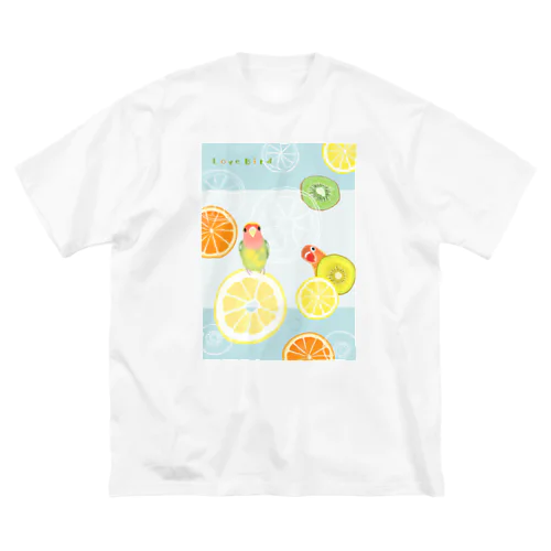 ラブバとフルーツ（白地用） Big T-Shirt