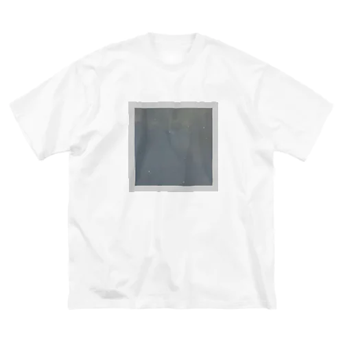 ぼやぼや　ヨフカシブルー ビッグシルエットTシャツ