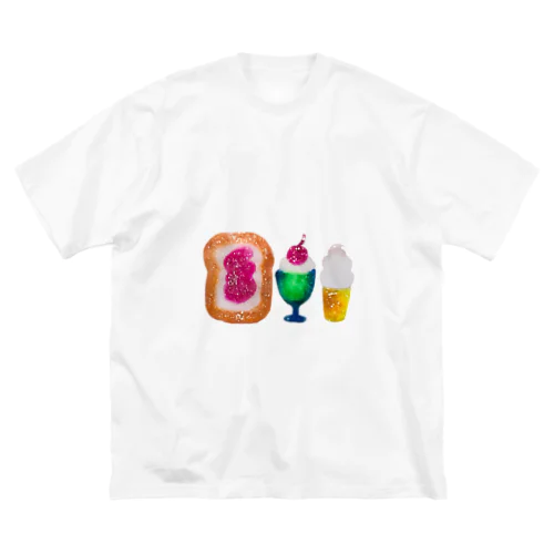 甘いものトリオ ビッグシルエットTシャツ