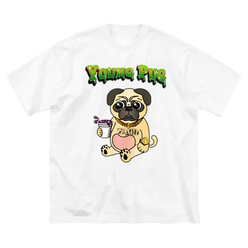 YOUNG PUG ビッグシルエットTシャツ