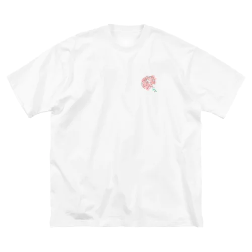 薔薇 ビッグシルエットTシャツ
