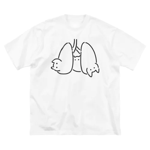 心肺猫 ビッグシルエットTシャツ