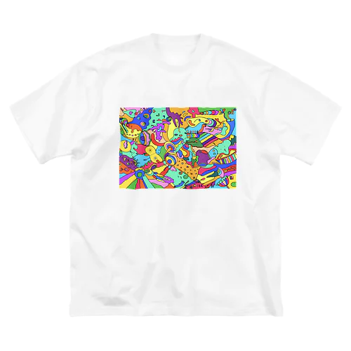 trippy world 横ver. ビッグシルエットTシャツ