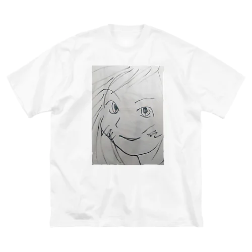 微笑みの少女 ビッグシルエットTシャツ