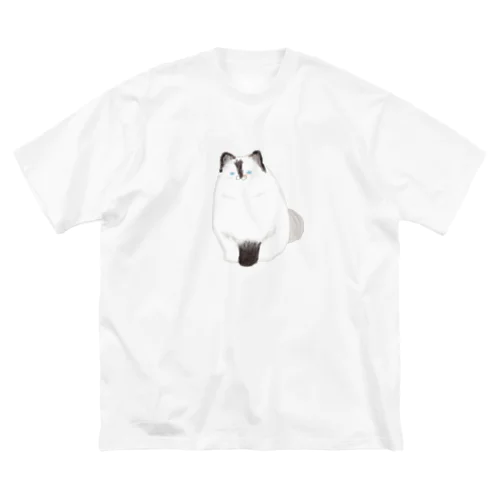 青い目の長毛猫 Big T-Shirt