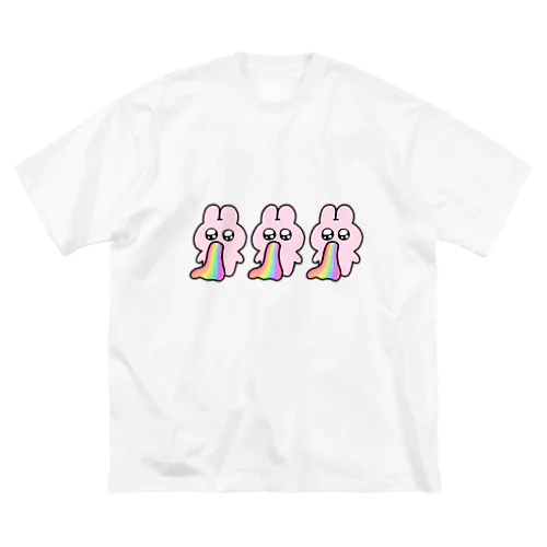 虹色キラキラぴえんうさぎ ビッグシルエットTシャツ