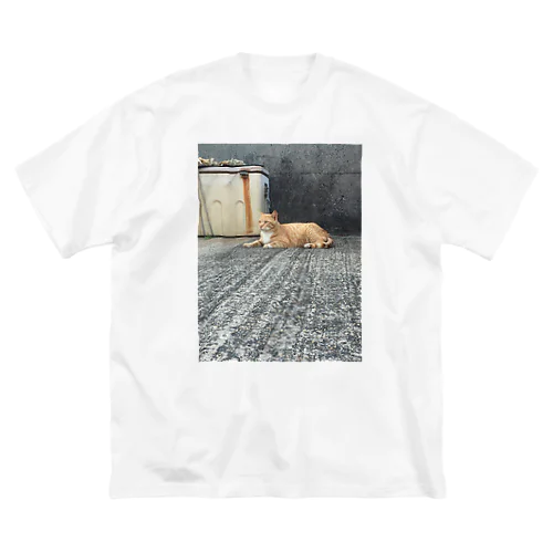 ねこ ビッグシルエットTシャツ