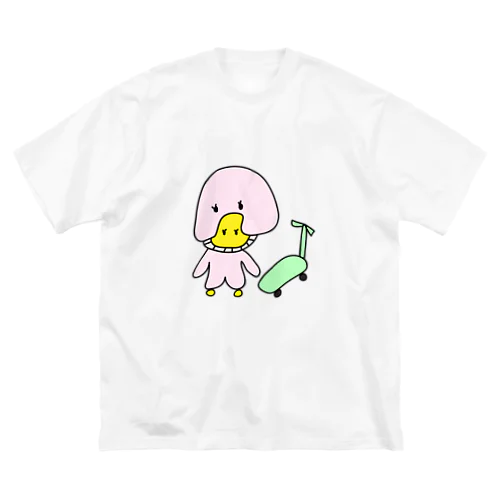 のりもの　くり子 ビッグシルエットTシャツ