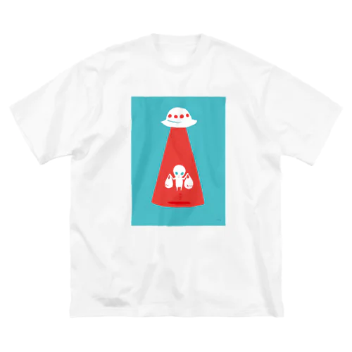 未確認Tシャツ＜お買い物帰りの宇宙人＞ ビッグシルエットTシャツ