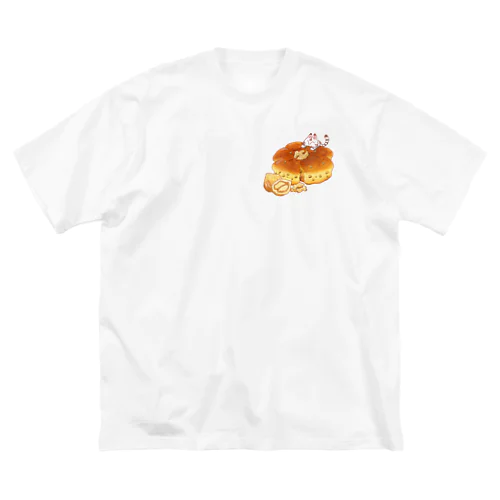 にゃんこ＆食《くるみパン》・改 ビッグシルエットTシャツ