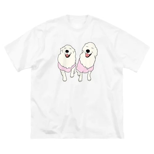 うちの子1番☆トムくん＆パルくん ピンクニコニコ ビッグシルエットTシャツ