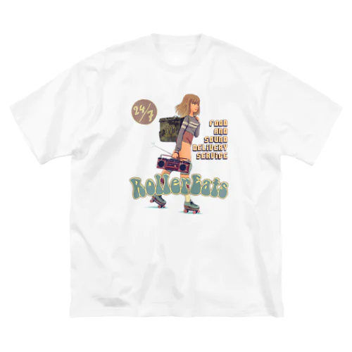 "ROLLER EATS" ビッグシルエットTシャツ