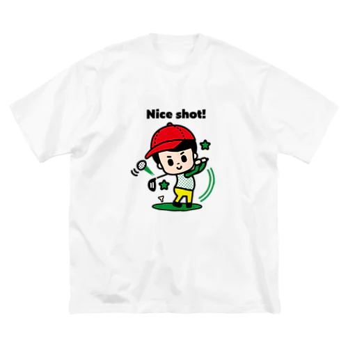 ゴルフ キッズ [Nice shot! カラフル] Big T-Shirt