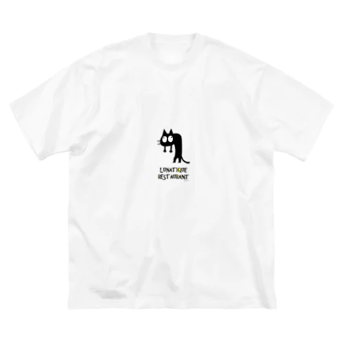 [LunaticRestaurant]黒猫 ビッグシルエットTシャツ