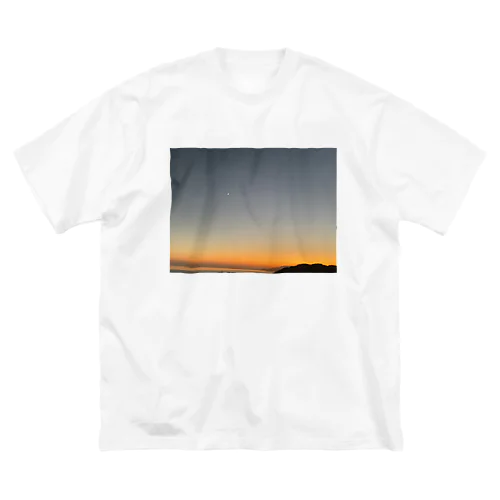 夕陽と月 ビッグシルエットTシャツ