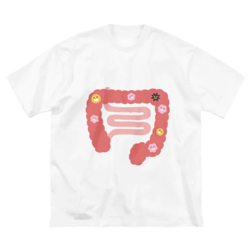 人体のなぞ。ぴかぴかピンクの大腸。 ビッグシルエットTシャツ