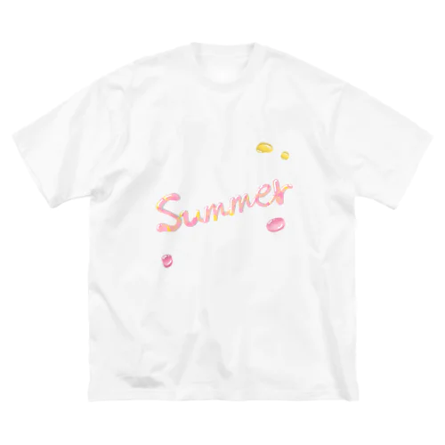 Summer！(ピンク) ビッグシルエットTシャツ