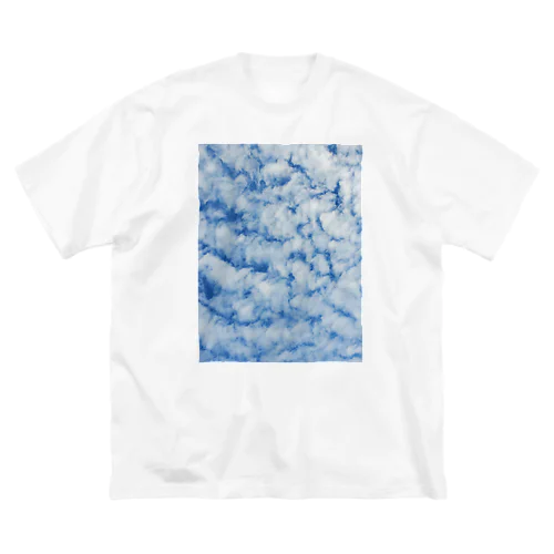 絞り染めのような空と雲 ビッグシルエットTシャツ