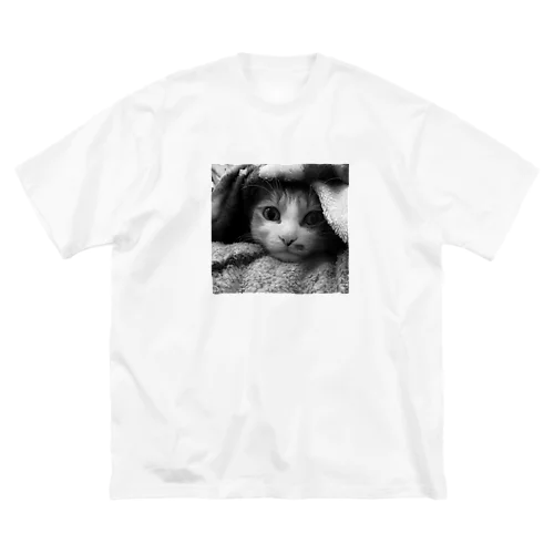 顔出し猫 ビッグシルエットTシャツ