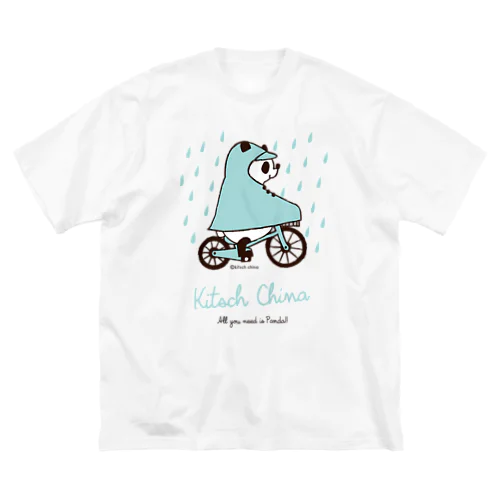 レインコートパンダ ビッグシルエットTシャツ