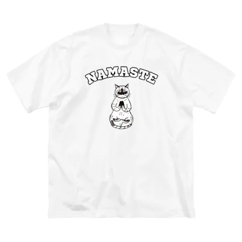 ナマステヨガ猫Tシャツ/yogaねこ Big T-Shirt