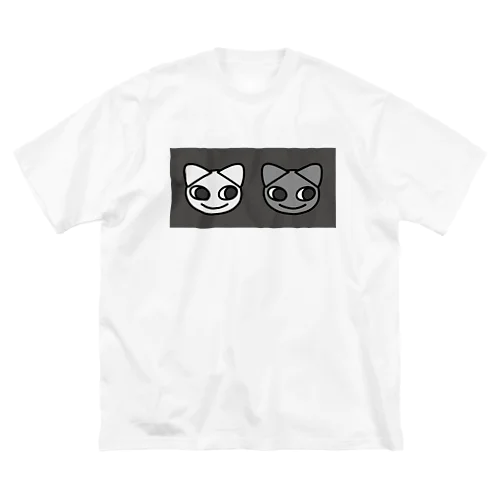 TwoCats_GREY ビッグシルエットTシャツ