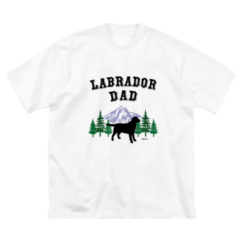 Labrador Dad ブラックラブラドール ビッグシルエットTシャツ