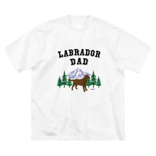 　Labrador Dad チョコレートラブラドール Big T-Shirt