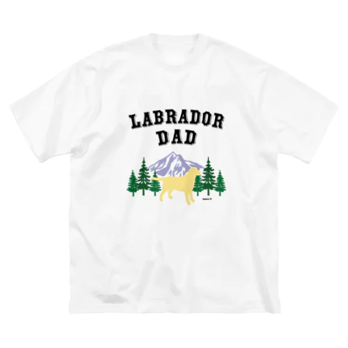 Labrador Dad イエローラブラドール ビッグシルエットTシャツ