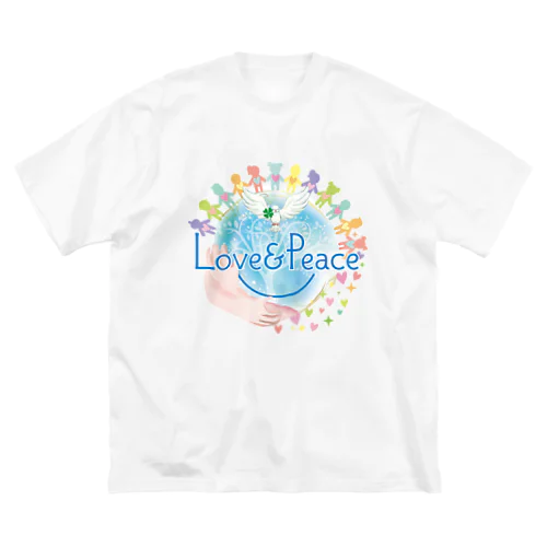 Love＆Peaceキッズ用ロゴ ビッグシルエットTシャツ