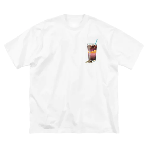 黄昏時のアイスコーヒー。時々落ち猫 Big T-Shirt