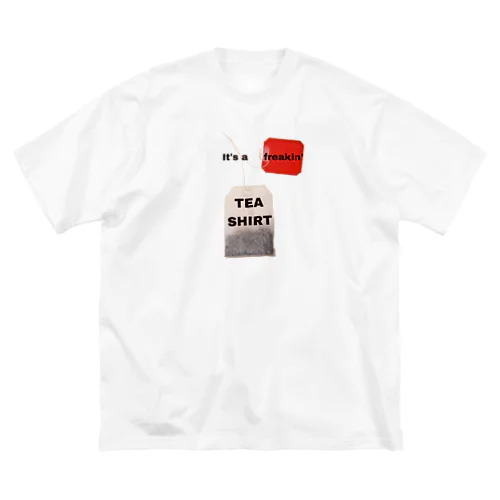  ティーシャツ-Tシャツ、言葉遊び  It's a freaking Tea Shirt おかしな Tシャツ です Big T-Shirt