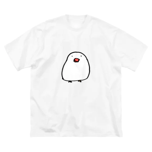 ゆるっと かわいい 文鳥さん ビッグシルエットTシャツ